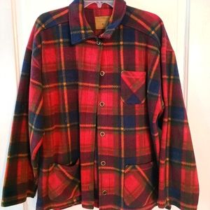 Liz Claiborne Fleece Plaid Jacket - XL